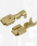 Narva 56226 Blade Female Terminal Non-insulated Brass with Locking tab for Single Q.C Housings 6.3 x 0.8mm dia (Pack of 100)