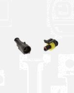 Narva 57521BL 1 Way Waterproof AMP Connector - Male and Female (Blister Pack)