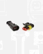 Narva 57522BL 2 Way Waterproof AMP Connector - Male and Female (Blister Pack)