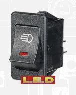 Narva 63026BL Off/On Rocker Switch with Red L.E.D and Driving Lamp Symbol