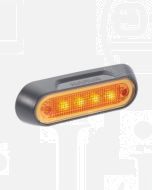 Narva 90822BL 10-30 Volt L.E.D Front End Outline Marker Lamp (Amber) with Grey Deflector Base and 0.5m Cable (Blister Pack)