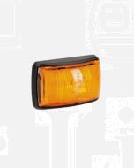 Narva 91422BL 10-33 Volt L.E.D Side Marker, External Cabin or Front End Outline Marker Lamp (Amber) with Black Deflector Base and 0.5m Cable (Blister Pack)