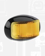 Narva 91645 9-33 Volt L.E.D Side Direction Indicator Lamp (Amber) with Oval Black Deflector Base and 0.5m Cable