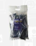 Narva 56410 Heavy Duty Black Cable Ties - 7.6 x 370mm (Pack of 100)