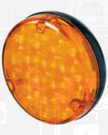 Hella 500 Series LED Front Direction Indicator - Amber, Black Housing (2135LED)