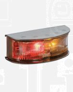 Hella 2058 LED Side Marker Red / Amber Illuminated, Satin S/S Housing