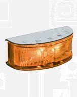 Hella HD LED Supplementary Side Direction Indicator or Cab Marker - Amber Illuminated, Polished S/S Housing (2027P)