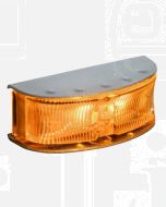 Hella HD LED Supplementary Side Direction Indicator or Cab Marker - Amber Illuminated, Satin S/S Housing (Pack of 4) (2027BULK)