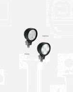 LED Autolamps 8312BM Flood Lamp - Black Housing (Single Blister)