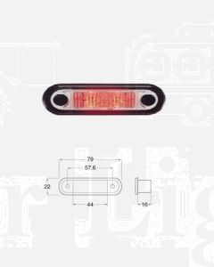 Hella LED Rear Position / Outline Lamp - Red Illuminated (Pack of 4) (2308BULK)