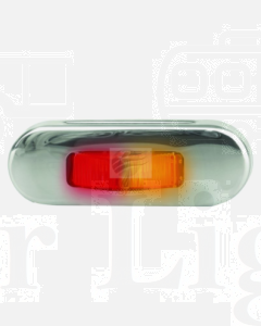 Hella 2803S LED Side Marker Lamp Amber/Red 12/24V Bezel Flush Mount