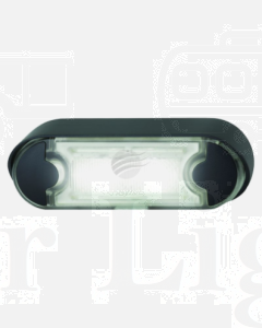 Hella Pack of 16 LED Licence Plate Lamp 12/24V Angled Black Flush Mount