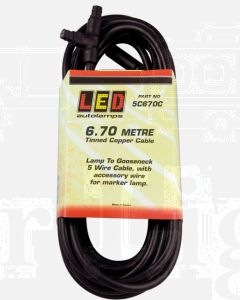 LED Autolamps 5C670C 6.7 Meter Trailer Plugin Cable - Lamp to Gooseneck Cable