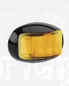 Narva 91646 9-33 Volt L.E.D Side Direction Indicator Lamp (Amber) with Oval Black Deflector Base and 2.5m Cable