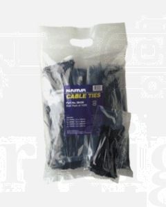 Narva 56410 Heavy Duty Black Cable Ties - 7.6 x 370mm (Pack of 100)