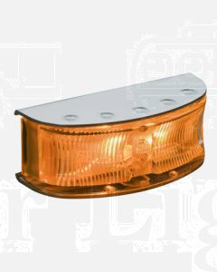 Hella HD LED Supplementary Side Direction Indicator or Cab Marker - Amber Illuminated, Polished S/S Housing (2027P)