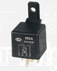 Hella Normally Open Relay with Diode - 4 Pin, 24V DC (3054)