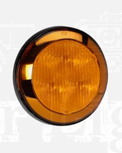 Narva 94305-12 12 Volt L.E.D Rear Direction Indicator Lamp (Amber) with Chrome Ring, 0.3m Hard-Wired Non-Sheathed Cable and Black Base