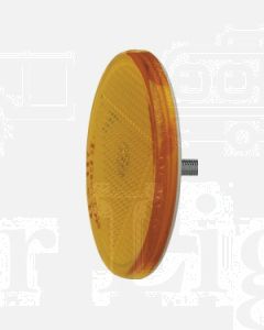 Amber Retro Reflector 65mm dia. with Fixing Bolt (Box of 50)
