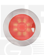Hella 2JA980630111 EuroLED Touch 150 Down Lights Polished Stainless Steel Rim - Warm White/Red Light