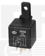 Hella 3058 Change-Over Relay with Diode - 5 Pin, 24V DC