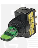 Hella Off-On Toggle Switch - Green Illuminated, 12V (4422)