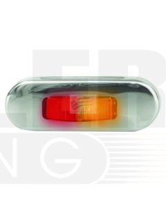 Hella 2803S LED Side Marker Lamp Amber/Red 12/24V Bezel Flush Mount