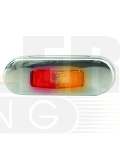 Hella 2083S LED Side Marker Lamp Amber/Red 12/24V Bezel Flush Mount (Bulk Pack)