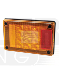 Hella Jumbo Series LED Rear Direction Indicator Lamp 12/24 Volt Horizontal or Veritcal