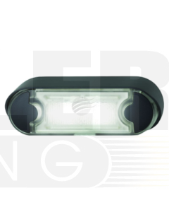 Hella Pack of 16 LED Licence Plate Lamp 12/24V Angled Black Flush Mount