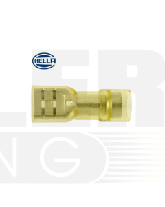 Hella PC Fully Insulated Female Blade Terminals - Yellow (Pack of 50) (8508)