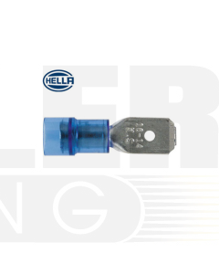 Hella 8518 PC Insulated Male Blade Terminals - Blue (Pack of 100) (8518)