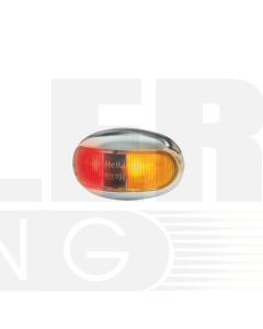 Hella LED Side Marker Lamp Amber/ Red 8-28V Chrome Hsng 500mm Cable