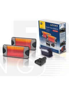 Hella 2377-TP DuraLED Submersible Rear Combination Trailer Lamp Lightning Kit