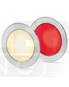 Hella 2JA958340121 EuroLED 95 Gen 2 Round Down Light Dual Colour Recess Mount w/ Spring Clip - Warm White/Red