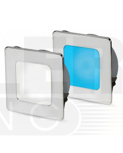 Hella 2JA958340611 EuroLED 95 Gen 2 Square Down Light Dual Colour Recess Mount with Spring Clip - White/Blue