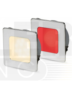 Hella 2JA958340621 EuroLED 95 Gen 2 Square Down Light Dual Colour Recess Mount with Spring Clip - Warm White/Red