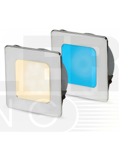 Hella 2JA958340631 EuroLED 95 Gen 2 Square Down Light Dual Colour Recess Mount with Spring Clip - Warm White/Blue