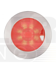 Hella 2JA980630111 EuroLED Touch 150 Down Lights Polished Stainless Steel Rim - Warm White/Red Light
