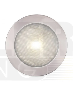  Hella 2JA980631611 EuroLED 150 Down Lights Polished Stainless Steel Rim - Warm White Light