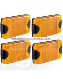 Hella 2151BULK Pack of 4 DuraLed Amber Rear Direction Indicator