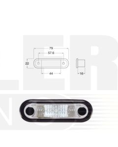 Hella LED Front Position / Outline Lamp - White (Pack of 4) (2055BULK) 