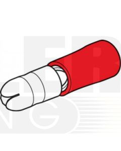 Hella PC Insulated Male Bullet Terminals - Red, 4.0mm (Pack of 100) (8525)
