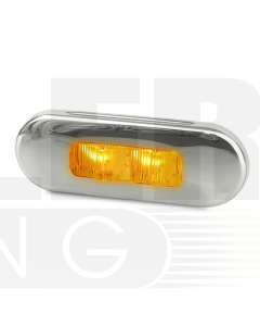 Hella 2086S DuraLED Flush Mount Supplementary Side Direction Indicator - Stainless Rim