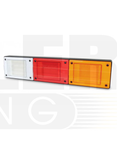 Hella 2428-H Designline LED Triple Module Stop/Rear Position/Rear Direction Indicator/Reversing Lamp - Horizontal Mount
