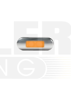 Hella Amber LED Front End Outline Marker Lamp 9-33V S/Steel Rim
