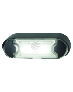 Hella LED Licence Plate Lamp 12/24V Angled Black Flush Mount Housing