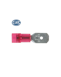 Hella 8509 PC Insulated Male Blade Terminals - Red (Pack of 100) (8509)