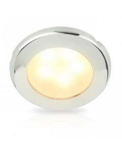 Hella 2JA958109021 EuroLED 75 Down Lights Screw mount Stainless Steel Rims - 12V DC (Warm White Light)