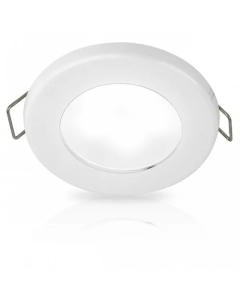 Hella 2JA958110611 EuroLED 75 Down Lights Spring Clip mount White Plastic Rims - 24V DC (White Light)